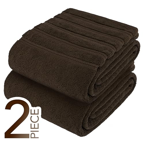 Image of American Soft Linen 100% Cotton Luxury Turkish Towels, 2PC 35x70 Bath Sheet | Soft Absorbent Quick Dry OEKO Tex Standard 100 Certificated Durable Machine Washable Breathable Premium Hotel Quality
