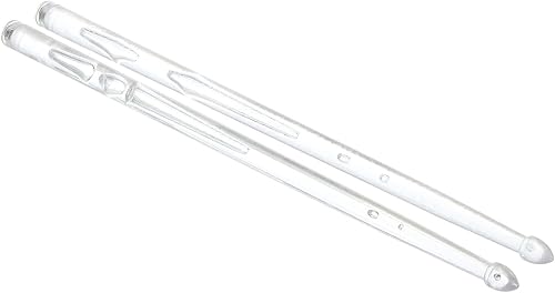 PATIKIL Bastón de batería de plástico brillante con luz LED 5A para adultos, baterista, ejercicio musical, verde, 1 par