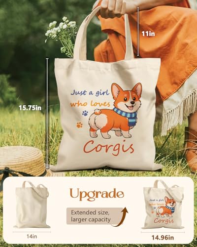 Image of Miss Adola Cute Canvas Tote Bag for Women Girls - Animal Lover Aesthetic Bags with Magnetic Buckle and Zipper Inner Pocket