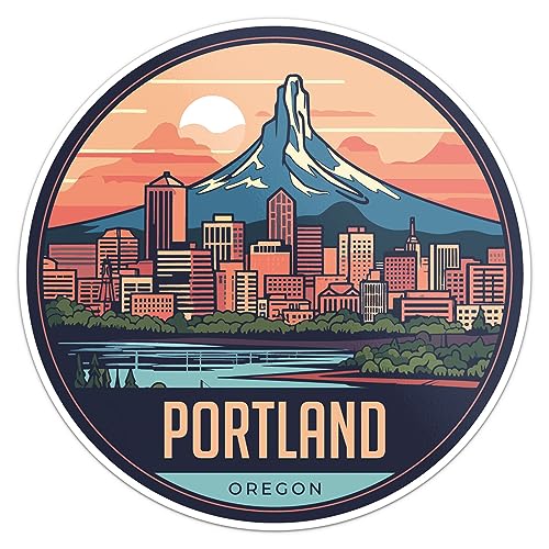 Portland City Sticker - Waterproof Vinyl Decal for Car Bumper, Laptop, Water Bottle, Wall, and Window, Size - 3'' Longer Side
