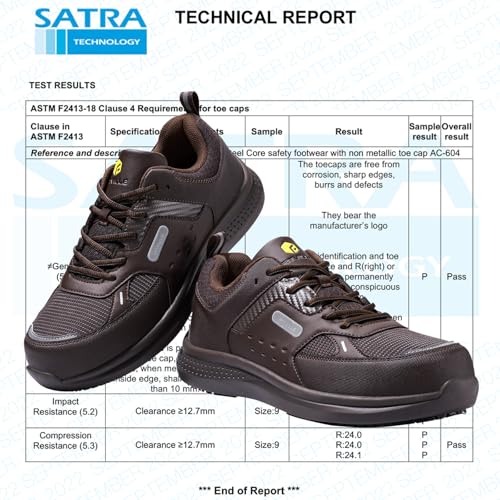 Image of FitVille Extra Wide Steel Toe Shoes for Men, Composite Toe Work Shoes for Men, Water Resistant, Slip Resistant, Leather