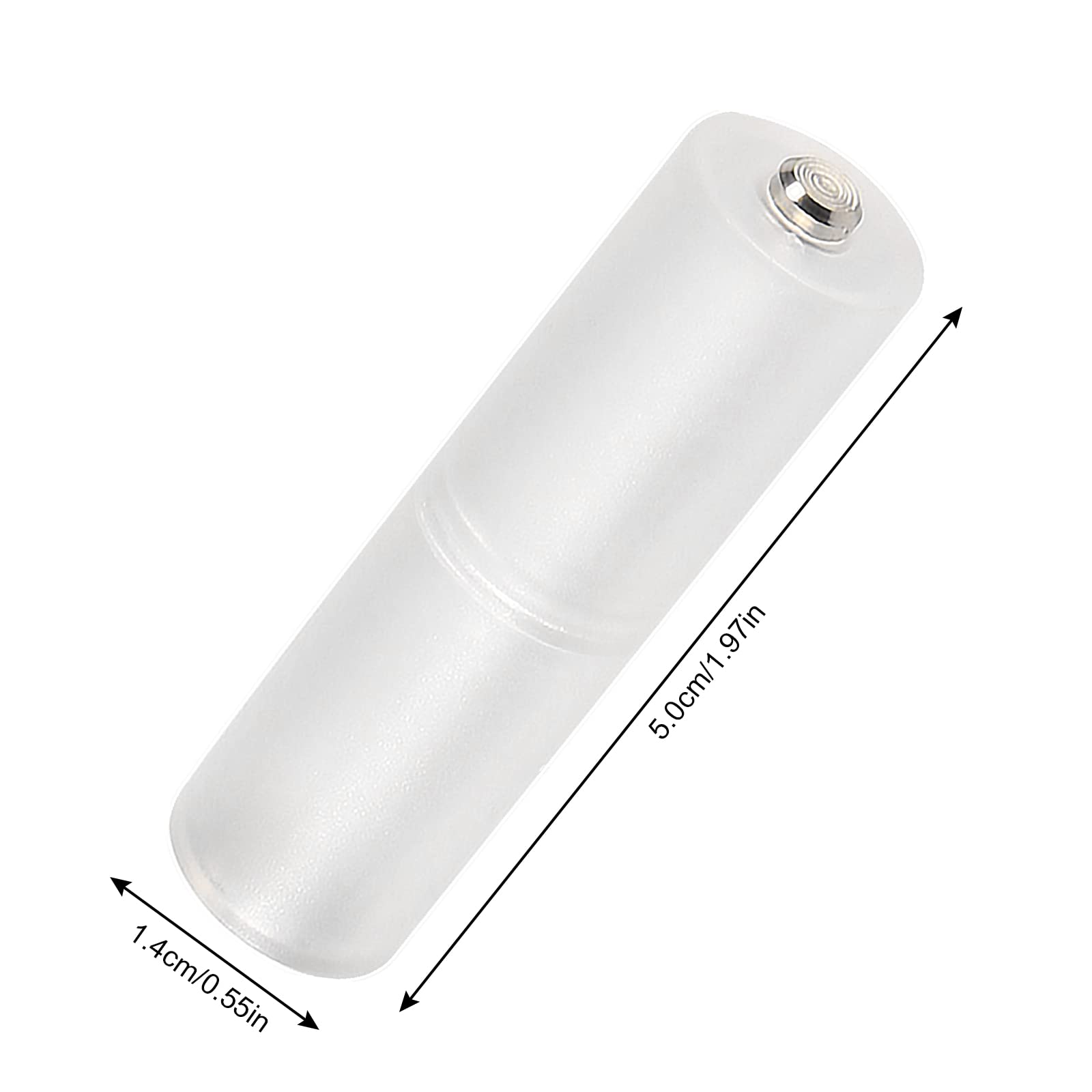 Adaptador de batería AAA a AA, 10 unidades, convertidor de batería AAA a AA, convertidor de batería para batería AAA a AA, color transparente