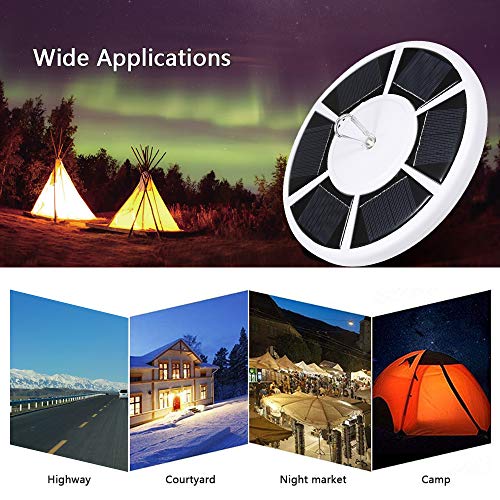 Leeofty 42 LED Energia Solar Pólo de Bandeira Lâmpada Sensível Controle de Luz 2 Níveis de Brilho Aj