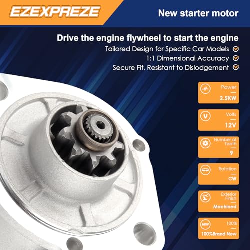 Image of Ezexpreze 18398 New Starter Compatible with KUBOTA M6800 M8200 M8540 M9000 9540 253947600, 253947600SV, 1C01063010, 1C01063011, 1C01063012, 1G77263010, 1G772-63011, 1G772-63012, SMT0179, 41048125