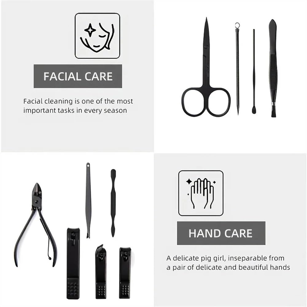 Zestaw do manicure, pedicure, 18-częściowy zestaw obcinaczy do paznokci, obcinacz do paznokci, narzędzie do pedicure, łopatka do ucha, obcinacz do paznokci, 18-częściowy zestaw, obcinacz do paznokci