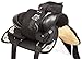 RAJ INTERNATIONAL Synthetic Western Racing Barrel Trail Equestrian Full Tack Set Comfort Saddle Horse Light Weight All Accessory Included Size 10-18 inches Seat Available (15, Black)