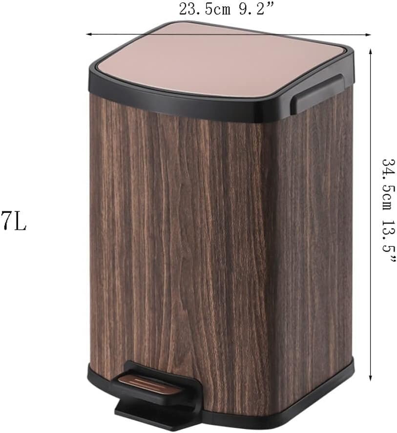 Cubo de basura de 12 litros con pedal resistente de acero 2