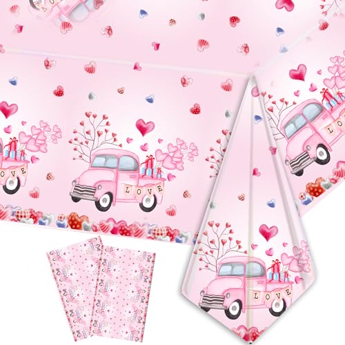 Manteles desechables de 137 x 274 cm para el día de San Valentín,...