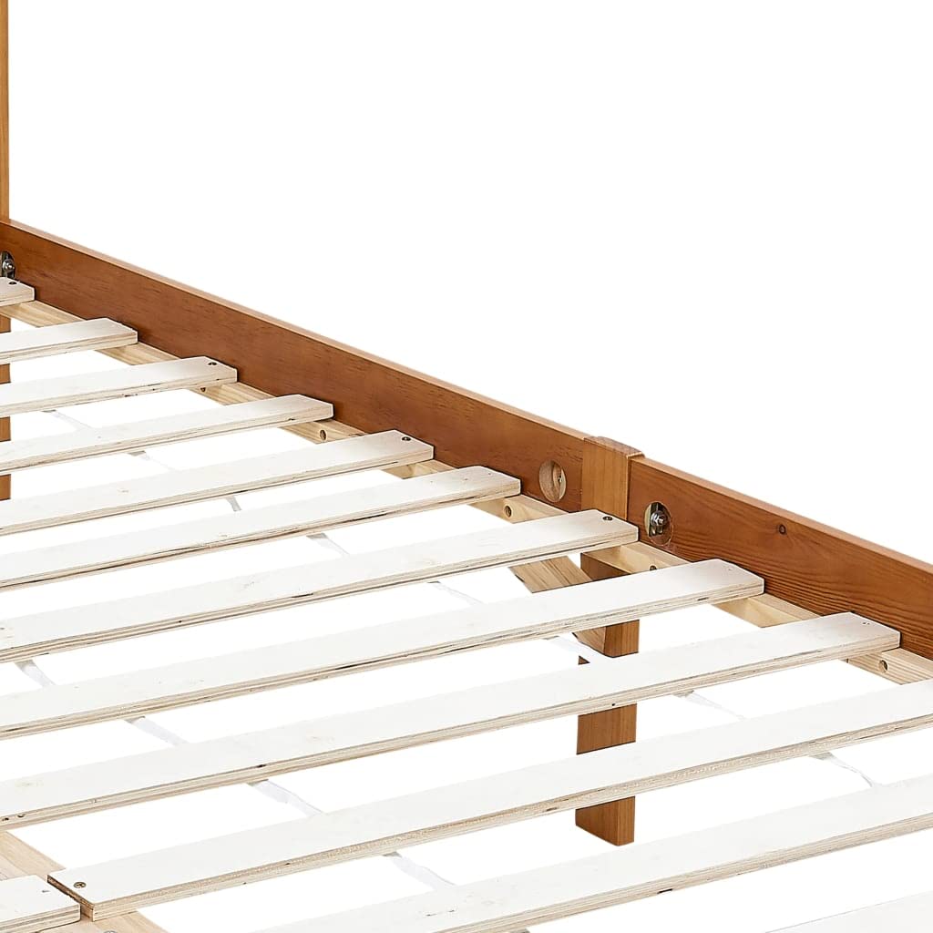 Générique Cadre de lit à baldaquin sans Matelas Bois Massif 100x200 cm,Meubles,Lits & Accessoires,Lits & Cadres de lit,283257