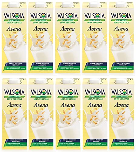 Valsoia Avena Bevanda Senza Lattosio Lot de 10 boissons aux légumes sans lactose Tetra Brik 1000 ml Cover