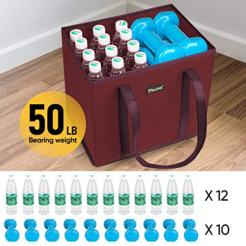 image for BALEINE 3Pk Reusable Grocery Bags, Foldable Shopping Bags for Grocerie