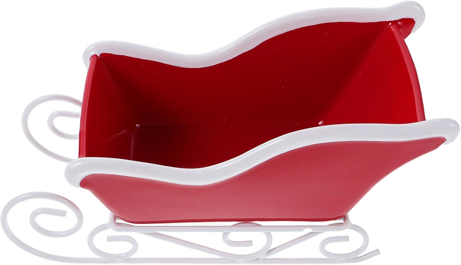Xmas Ceramic Iron Decorative Miniature Red Sleigh Ornament