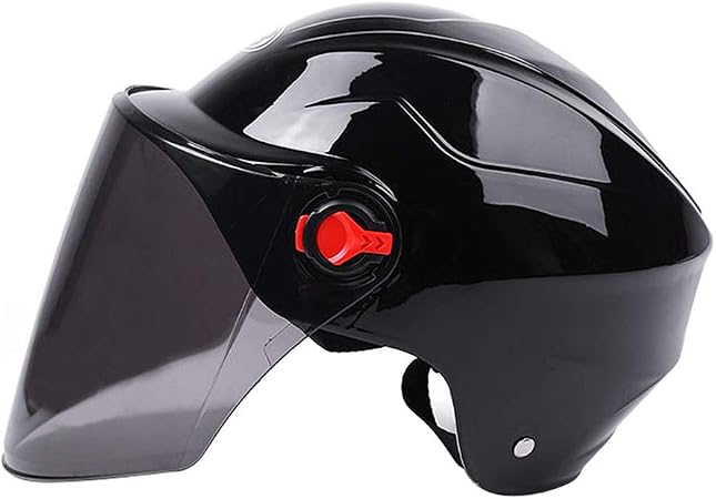 Casco aerodinámico aerodinámico para Motocicleta con Cascos de Bicicleta de  Calle Shield para Hombres y Mujeres Black Dark Brown Cov : Amazon.es: Coche  y moto