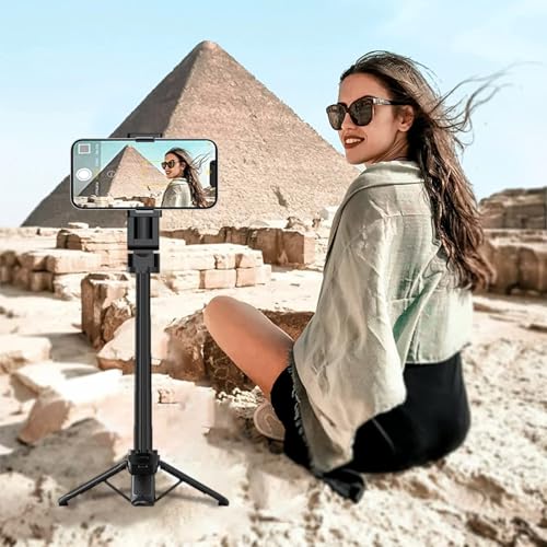 Trípode para teléfono extensible con mando inalámbrico y soporte antideslizante ajustable 2