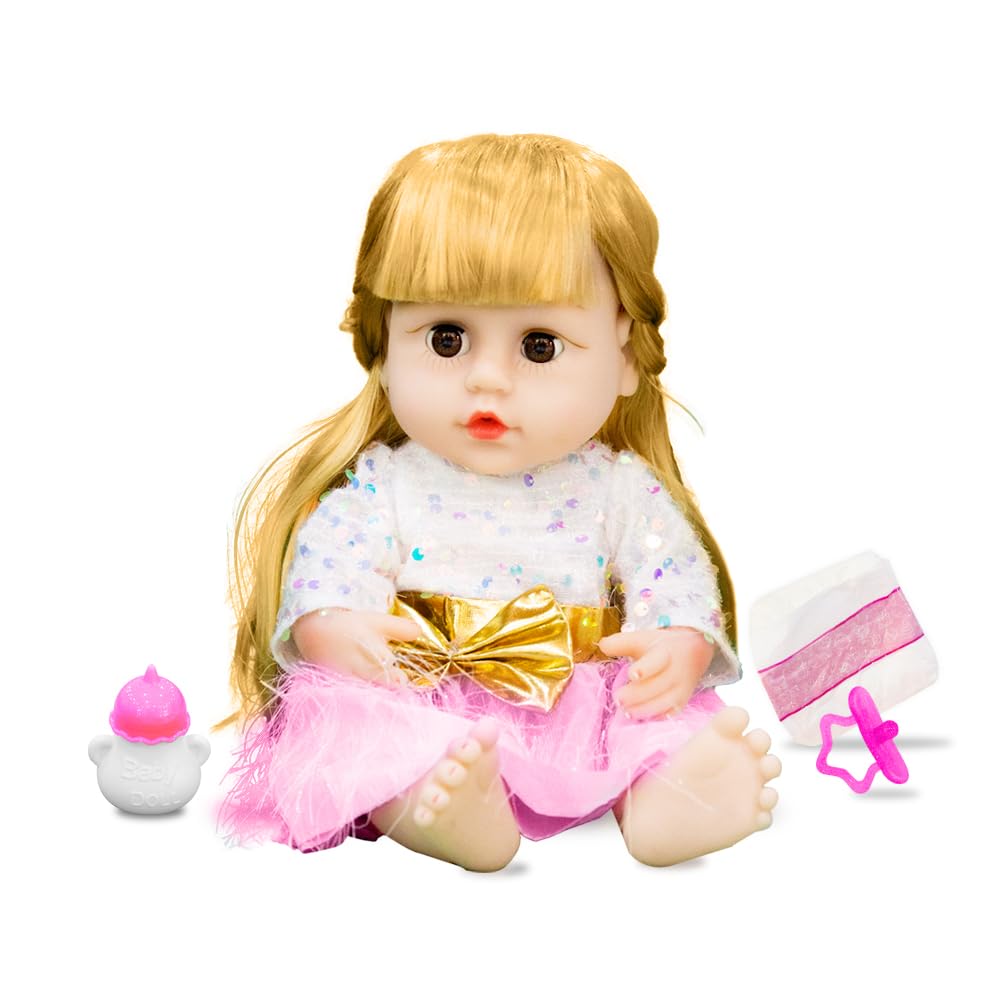 UKR Reborn Realistic Lifelike Baby 38 cm Doll Girl,Newborn Baby Soft Body Baby Doll for Girls