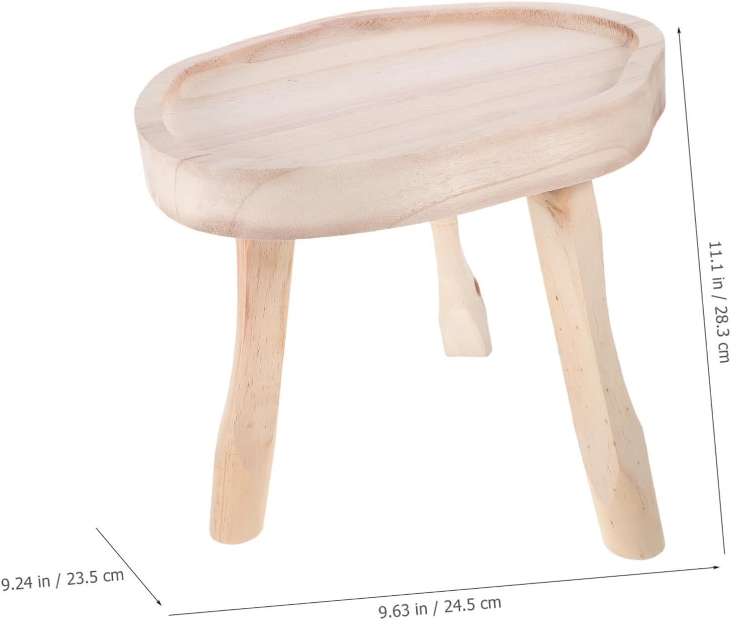 GALPADA Wooden Plant Stand Rustic Pedestal Holder for Flower Pots Multi-purpose Plant Riser Smooth Edges for Home and Garden Great Gift