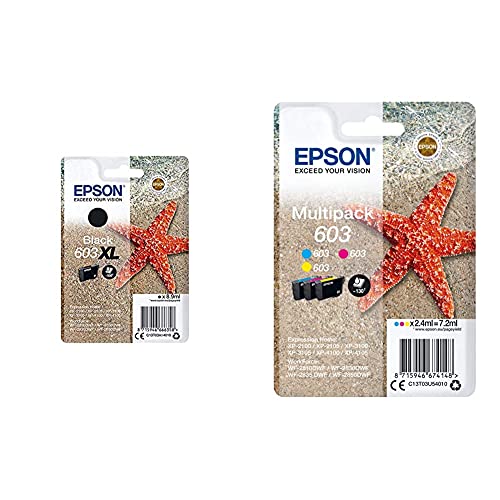 Pack de cartouches d'encre 603XL et multipack couleur C13T03U54010 pour imprimante XP2100