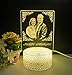 Niflib Foto Personalizzata Lampada 3d Anniversario di coppia Regali creativi Personalizza testo della foto Lampada decorativa(16 color light with remote control)