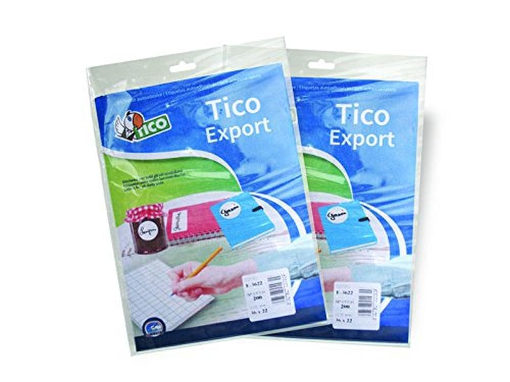 TICO 947913 10 Blatt Klebeetikette, weiß