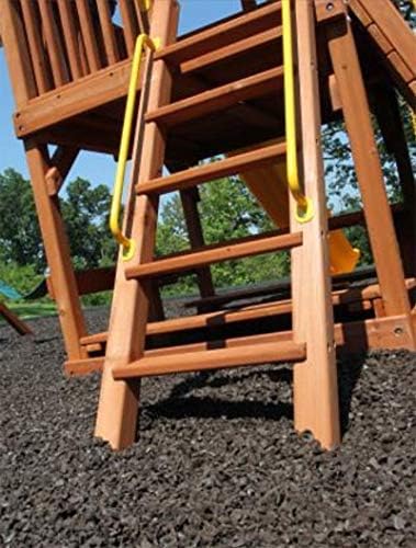 American Floor Mats Rubber Playground Mulch (25 Bags - Covers 150 Sq Feet with 6Ft Fall Height) - Blue Playground Mulch