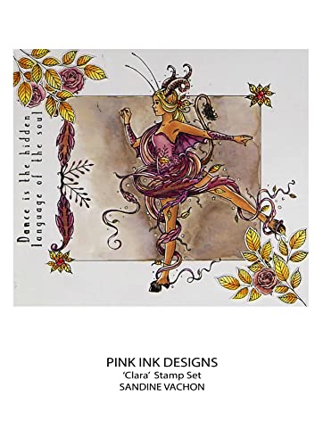Pink Ink Designs Clara-Clear Stamp Set, A5, Transparent - Image 2