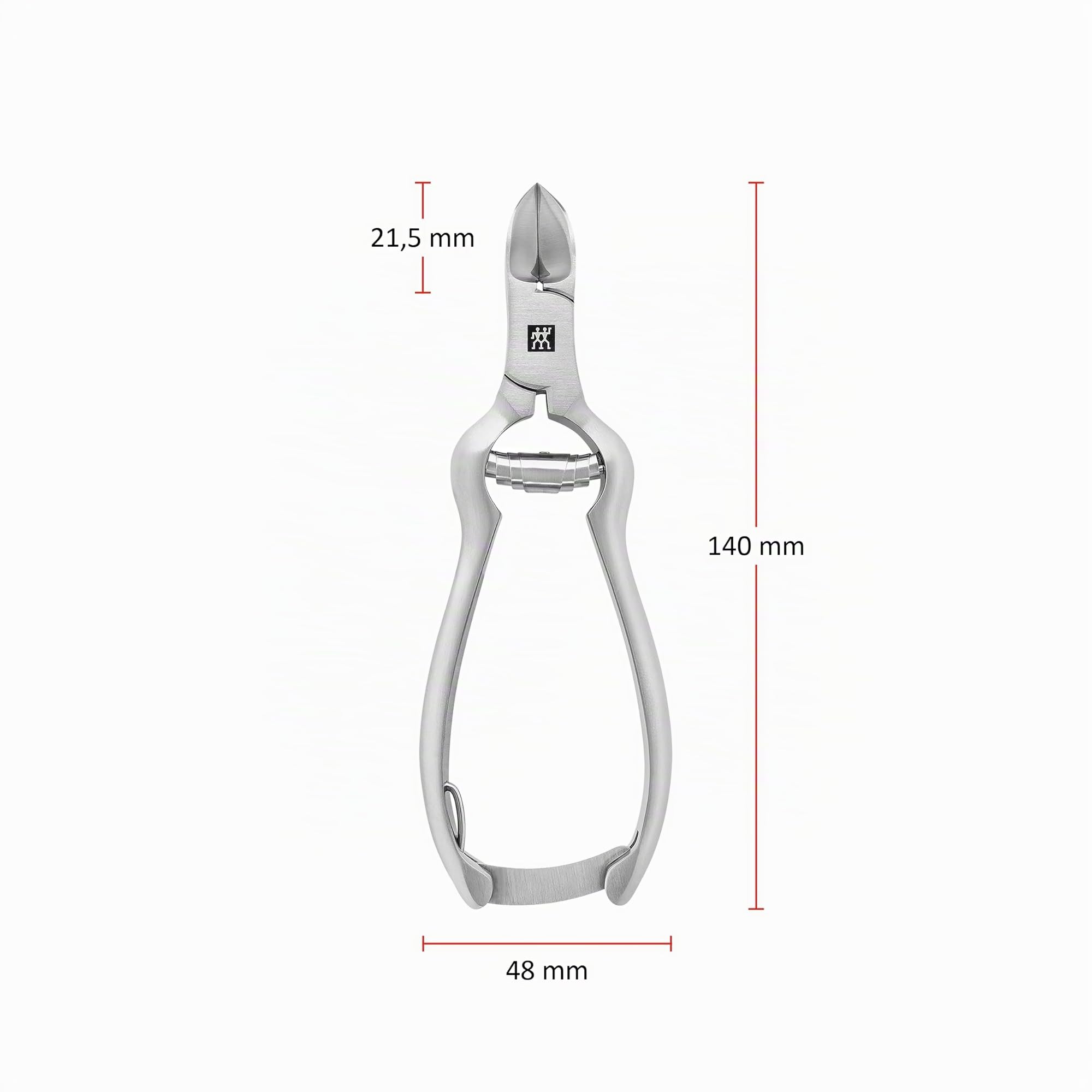 ZWILLING Alicate para uñas (con muelle amortiguador, forma ergonómica, hojas especialmente afiladas para uñas de manos y pies duras), Premium, plateado