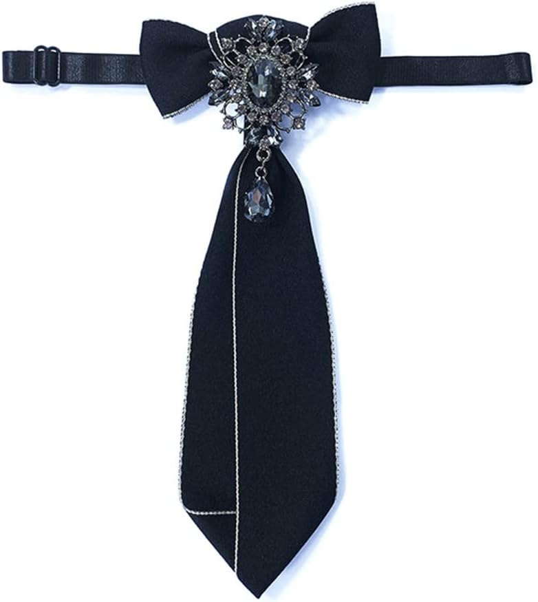 JSEIAJB Retro British No-tie Bow Tie Suit Dress Neck Flower Shirt Collar Decoration