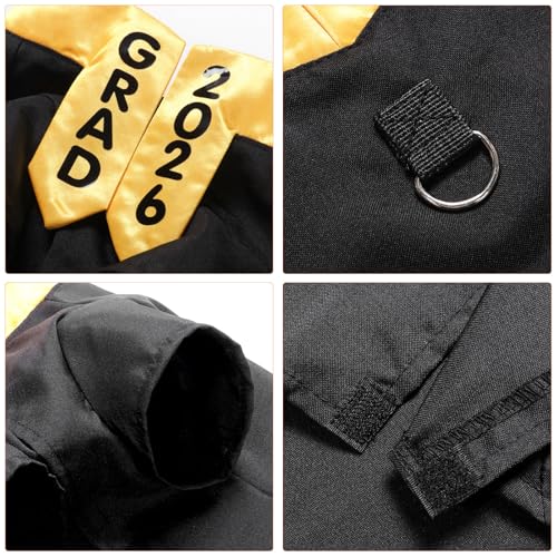 Disfraz para perro graduación completo con gorro y accesorios miniatura 3