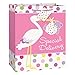Large Pink Stork Baby Shower Gift Bag