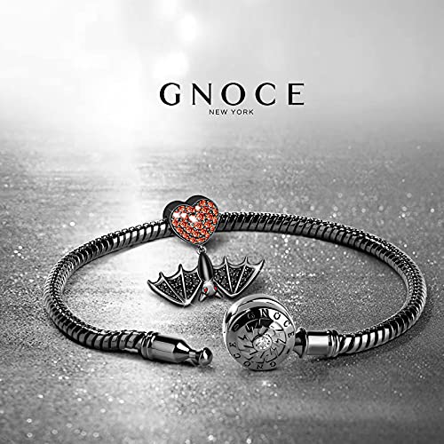 Image of GNOCE Witch Cauldron Pendant Charm,S925 Sterling Silver with Ruby Gemstones Dangle Charms Bead For Bracelets /Necklace Jewelry Gift For Women Girls Wife Daughter