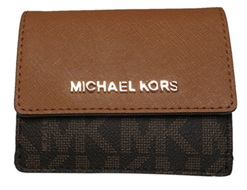 Michael Kors Jet Set Travel Card Case Wallet Brown/Acorn