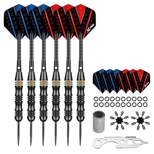 XQ Max Darts Xq MAX 56 Piece Darts Set (6x22g) Juego de Dardos, Unisex, Negro, 22 gram