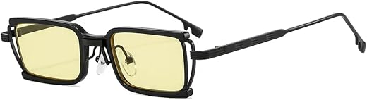 AUGEN By Visions India Retro Vintage Square Abstract Unisex Sunglasses UV400 Protected Small Size (162)