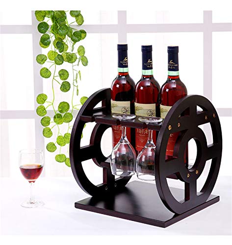 Soporte para vino CGF para 3 botellas y 6 copas miniatura 3