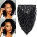 Afro Kinky Curly Clip Ins Hair Extensions 18 inch 8A Grade 4C Kinkys Curly Clip ins Human Hair Extension Natural Black Color for African American Women 10 Pieces/lot 120 Gram/Pack with 21 Clips