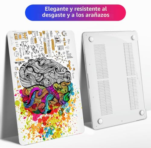 Carcasa MacBook Air 13 A2337 para estudiantes y creativos con diseño Cerebro 2 5