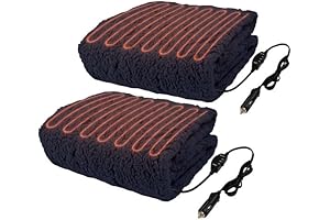 Stalwart Portable Heated Blanket, Dual 12 Volt Blanket Set for Enhanced Comfort...