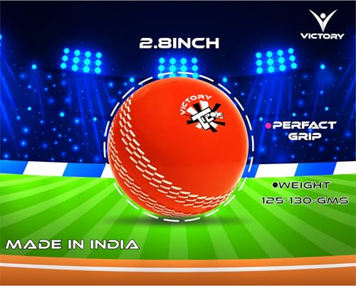 Image of Victory T-20 Synthetic Cricket Ball for Tournament and Street Match - Wind Ball (Orange)