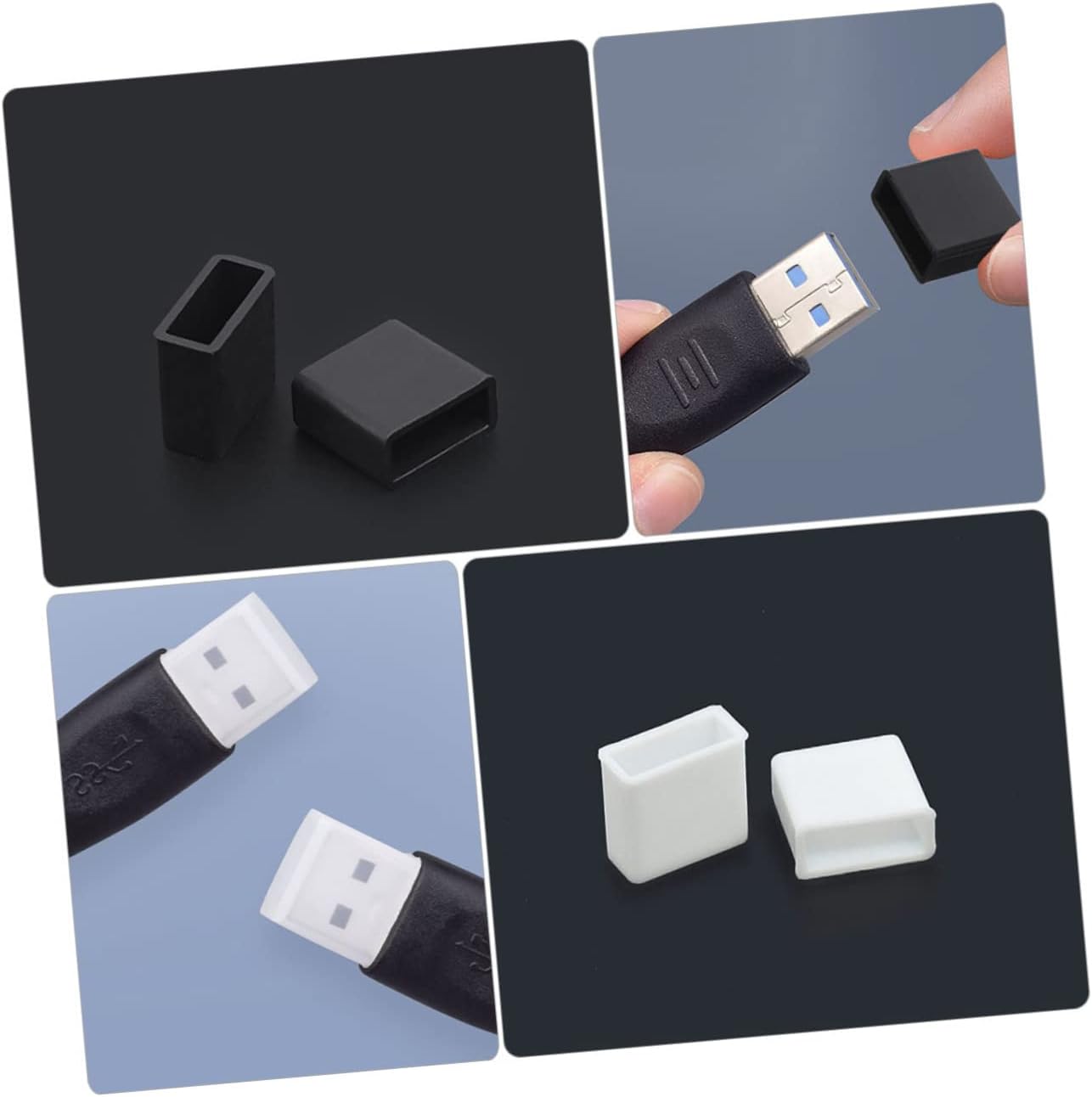 120pcs USB Port Covers Silicone Dust for Charging Ports Includes and Caps Easy Installation