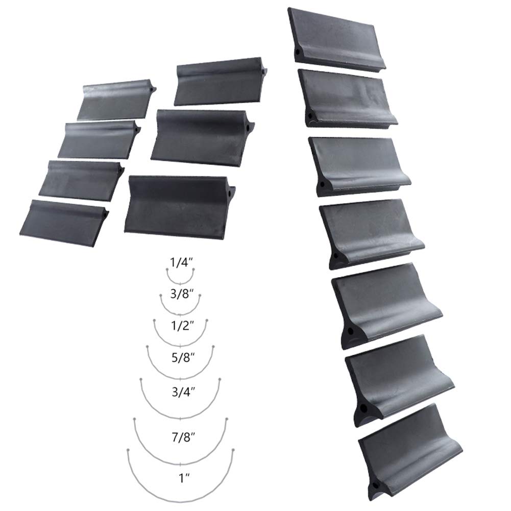 Almohadilla de pulido de goma, 14 piezas/juego de bloques de lijado cóncavos convexos de contornos flexibles, almohadilla de agarre de lijado con detalle para lijado convexo y cóncavo, herramientas de