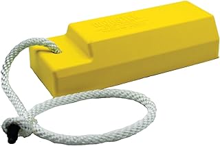 Checkers 12" Airplane Chocks, Aviation Wheel Chocks for Small to Mid-Sized Aircraft, One Tire Chock with Rope Lanyard, Durable Lightweight Urethane, Yellow, AC3512-S