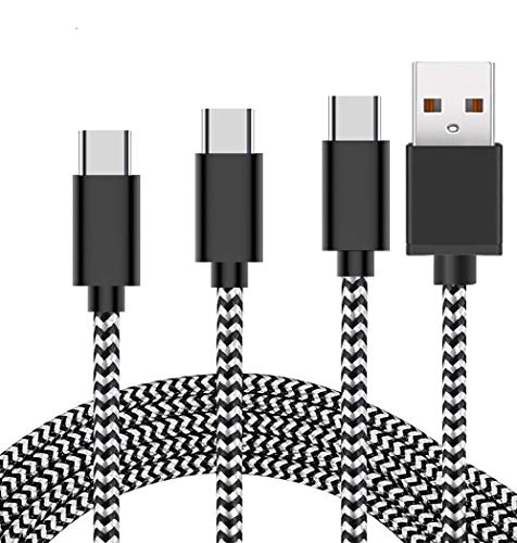 USB Type C Cable,3Pack 3.3ft 6.6ft 10ft Type C Cable Fast Android Charging