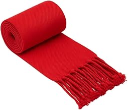 San Fermín Red Fringed Sash, Cotton, 2.5 m Length x 12 cm Width, Traditional Spanish Sash for Parties, Made in Spain