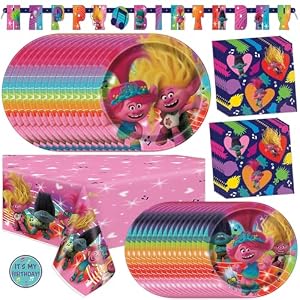 Unique Trolls Party-Dekoration Set für 16 Gäste