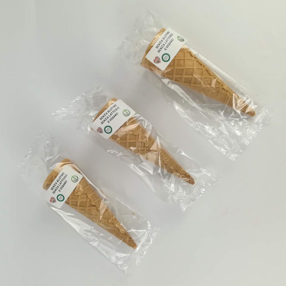 Conos veganos para helado sin gluten ni lactosa para celíacos - 40 unidades