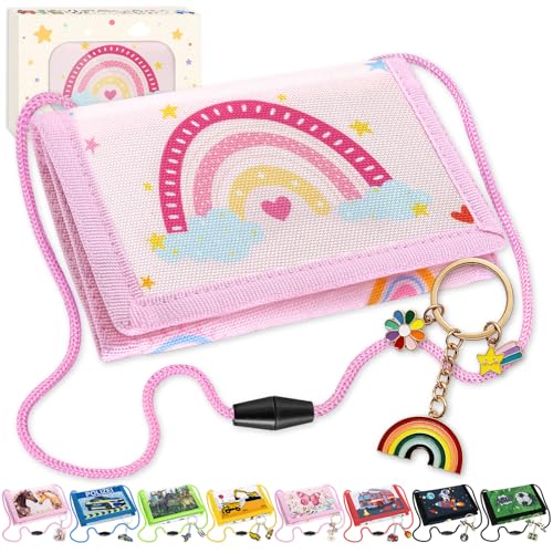 WAMIOKAGRO Schultüte Mädchen Brustbeutel Kinder Geldbeutel Kinder Einschulung Mädchen Geschenk Schultüte Füllung Portmonee zum Umhängen Schulkind 2026 Schulanfang Geschenk Zuckertüte