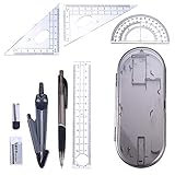 konstruktionen mit zirkel und lineal übungen klasse 7 【Leicht zu tragen】Unser Geometrie Set ist mit einem robusten Kunststoffgehäuse ausgestattet, das Werkzeuge an einem Ort in einem Rucksack oder Schreibtisch schützen und aufbewahren kann. Dieses Set lässt sich leicht in den Unterricht mitnehmen und im Klassenzimmer und zu Hause aufbewahren. Es zeichnet sich durch reibungsloses Schreiben und Haltbarkeit aus.