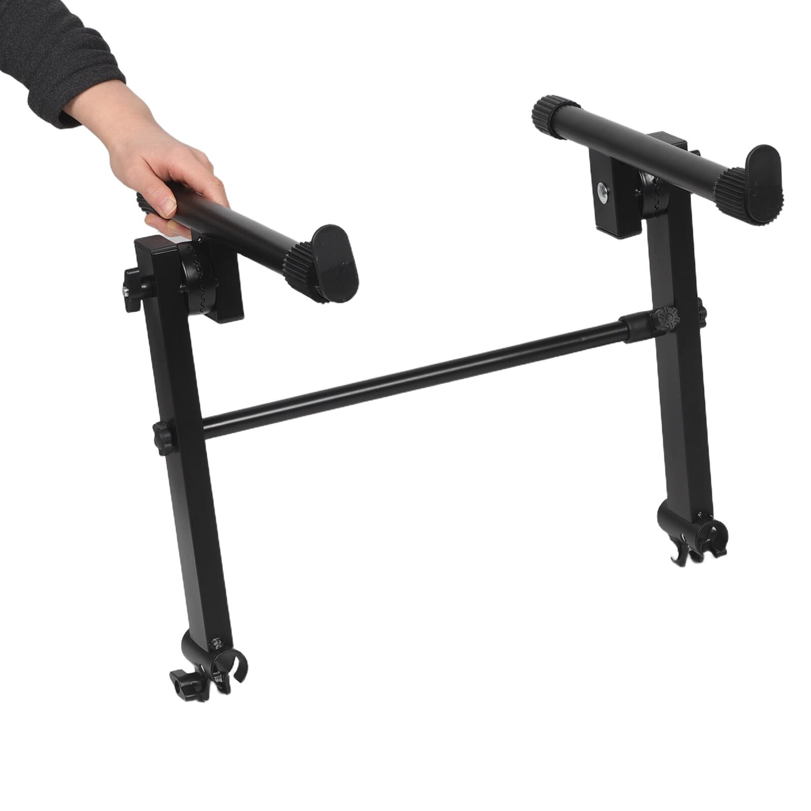 Regulowany Stojak Keyboard Podwójna Metalowa Konstrukcja Wytrzymały Uchwyt Pianino Cyfrowe Kompatybilny z Syntezatorami i Kontrolerami Midi Szybki Montaż Przenośny i Stabilny