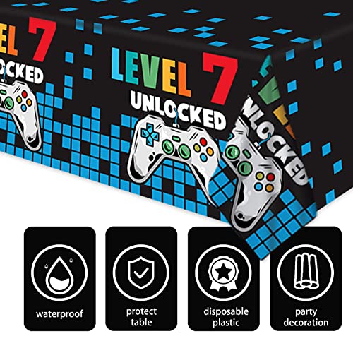 Orikek 7Th Happy Birthday Party Supplies Tablecloth Decorations For Video Game Kids Official Teen Player On Birthday Party Decoration Picnic Camping Plastic Table Cover Supplies #TOP2