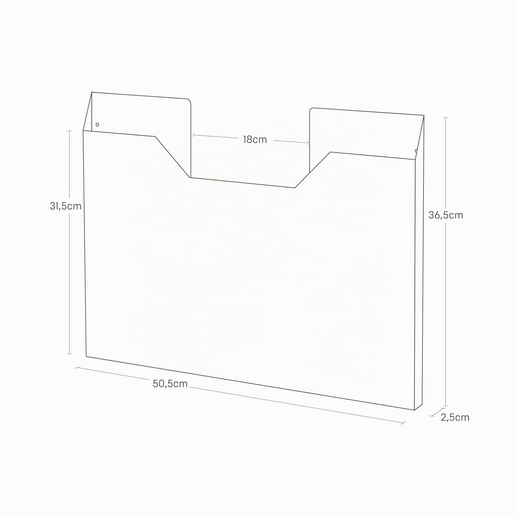 YAMAZAKI 4887 TOWER Placemat Case Wide, black, Steel, 50.5 x 2.5 x 36.5 cm